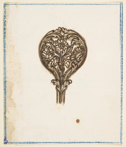 Design for the Bow of a Key (?) by anonymous, drawing, 1800-1899