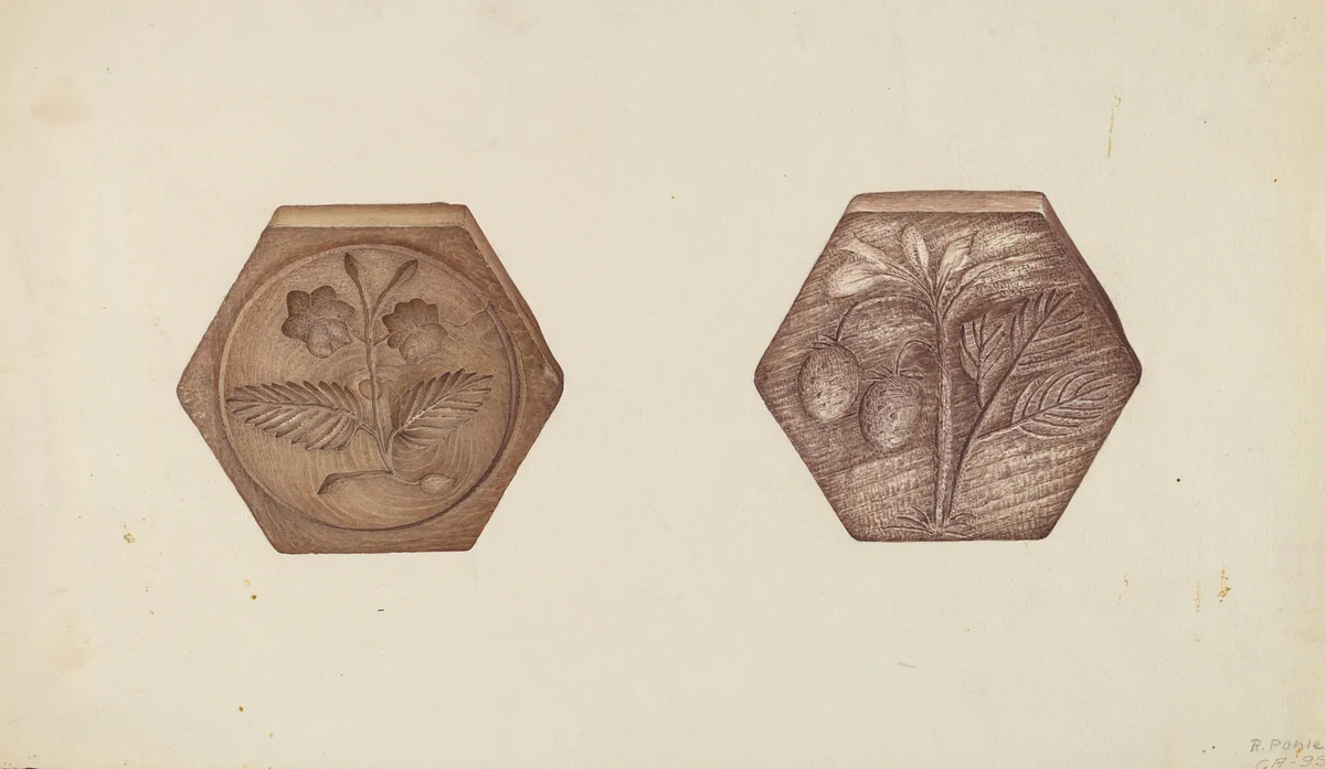 Butter Mold by Robert Pohle, index of american design, 1938