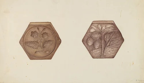Butter Mold by Robert Pohle, index of american design, 1938