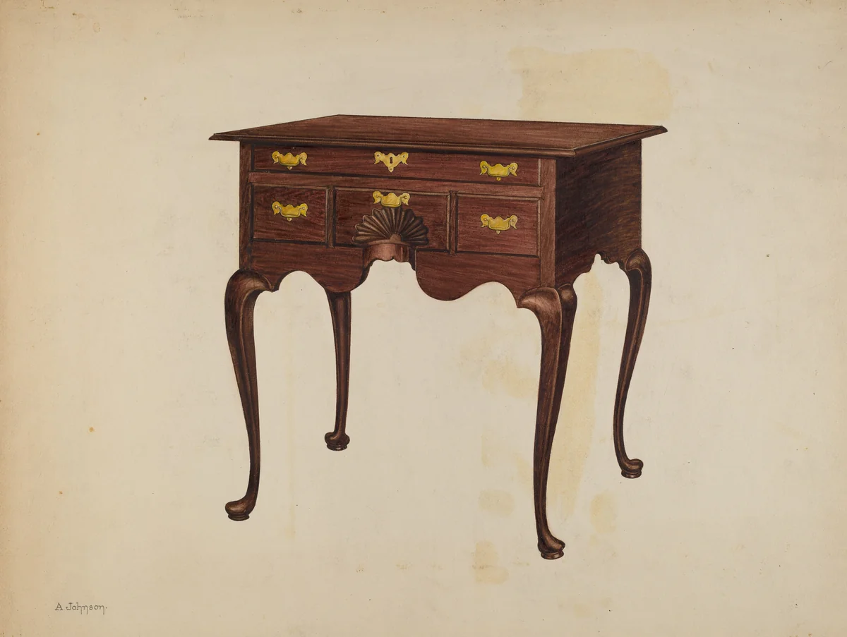 Lowboy by Arthur Johnson, index of american design, 1936