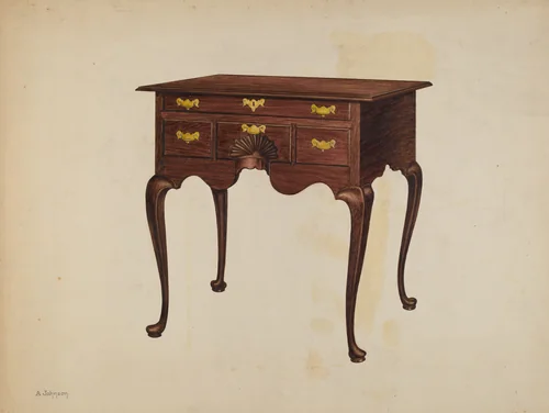 Lowboy by Arthur Johnson, index of american design, 1936