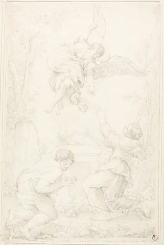 Sacrifice of Manoah by Michel Corneille or Carlo Maratti, drawing, 1645-1713