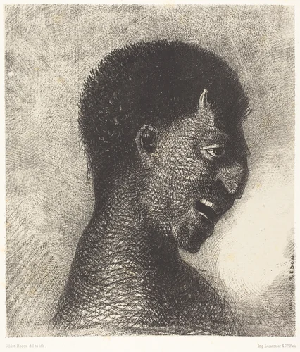 Le Satyre au cynique sourire (The Satyr with the cynical smile) by Odilon Redon, print, 1883