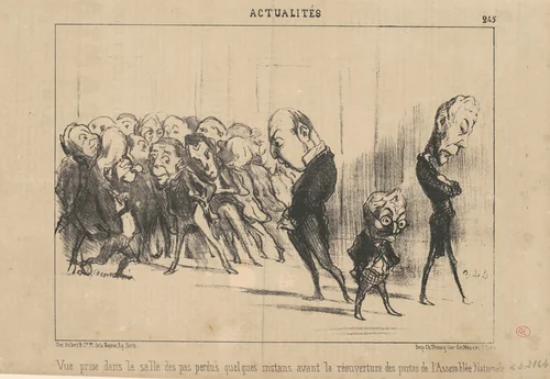 Vue prise dans la salle des pas perdus ... by Honoré Daumier, print, 1851