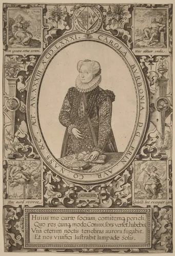Charlotte of Bourbon by Hendrick Goltzius, print, 1581