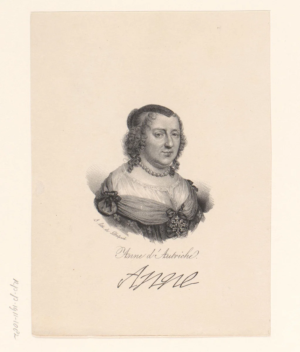 Portret van Anna van Oostenrijk by anonymous, print, 1818-1842