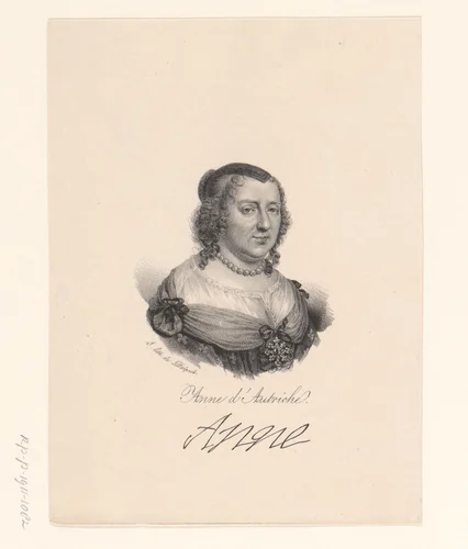 Portret van Anna van Oostenrijk by anonymous, print, 1818-1842