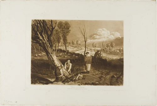 Hedging and Ditching, plate 47 from Liber Studiorum by Joseph Mallord William Turner, print, 1812