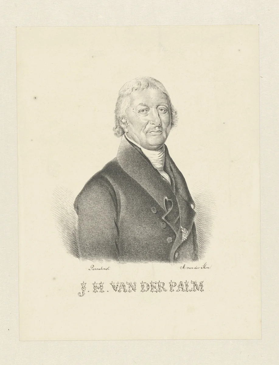 Portret van J.H. van der Palm by Abram van der Horn, drawing, 1826-1867