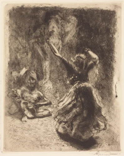 The Dancer of Tanjore (La bayadère of Tanjore) by Albert Besnard, print, 1914