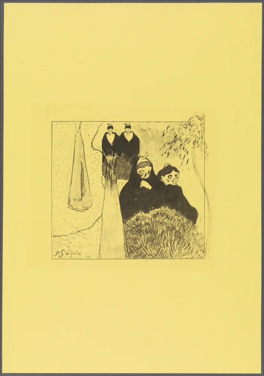 Old Women of Arles, from the "Volpini Suite: Dessins lithographiques" by Paul Gauguin, print, 1889