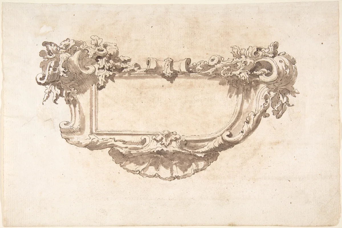 Cartouche by anonymous, drawing, 1700-1800