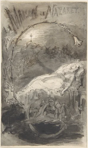 Maison de Nazaret by Daniel Vierge, drawing, 1851-1904