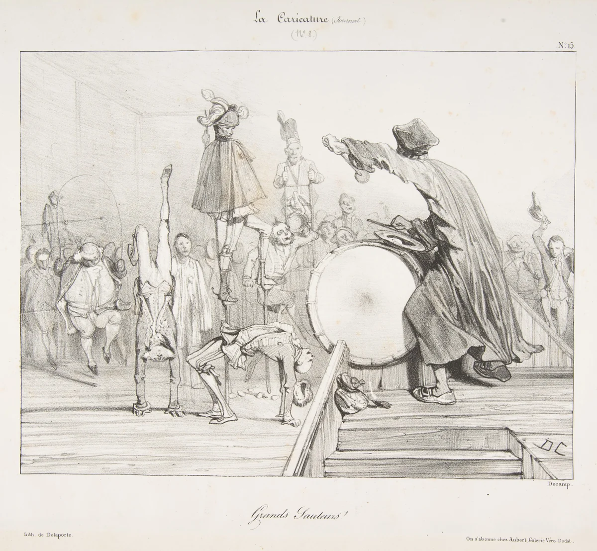 Grands Sauteurs!, from "La Caricature" by Alexandre-Gabriel Decamps, print, 1823-1860