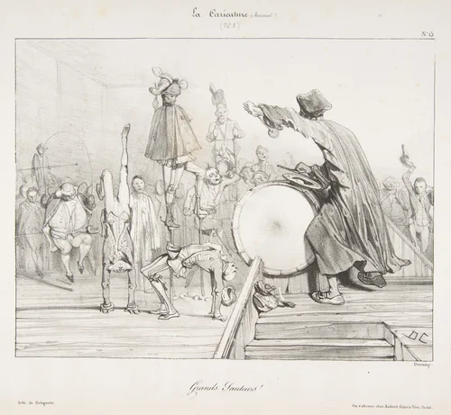 Grands Sauteurs!, from "La Caricature" by Alexandre-Gabriel Decamps, print, 1823-1860
