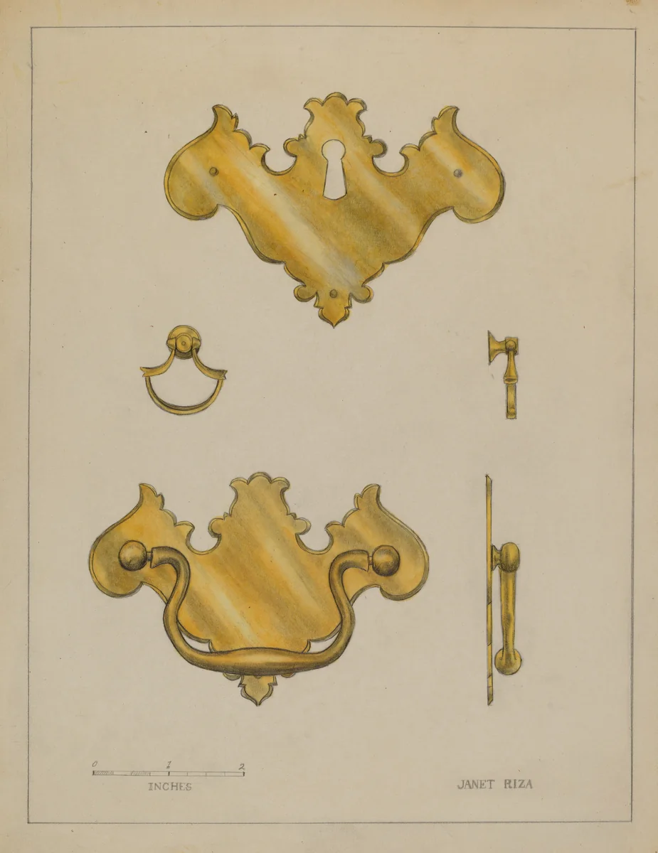 Drawer Pull by Janet Riza, index of american design, 1936