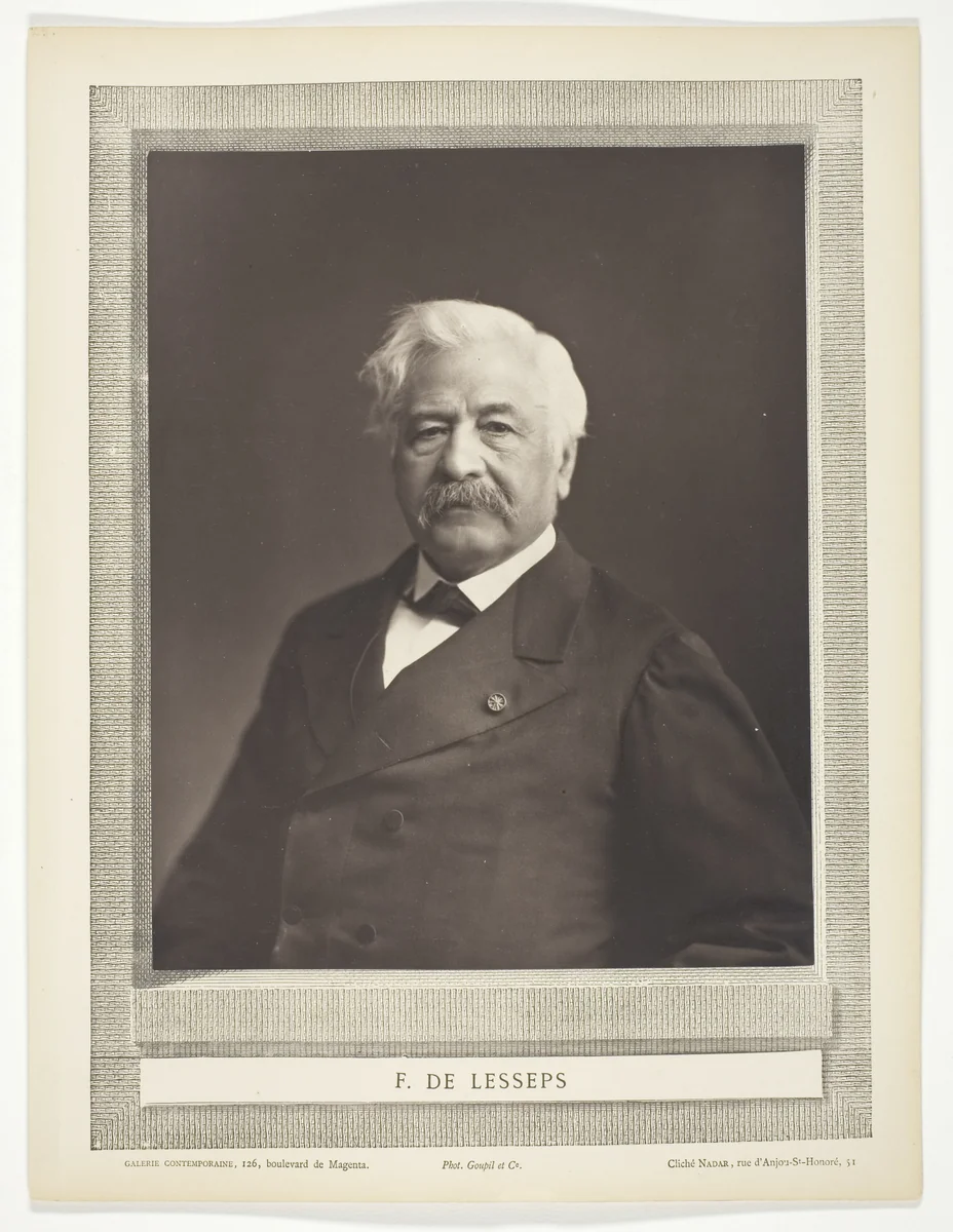 F. de Lesseps by Nadar, photograph, 1871-1876
