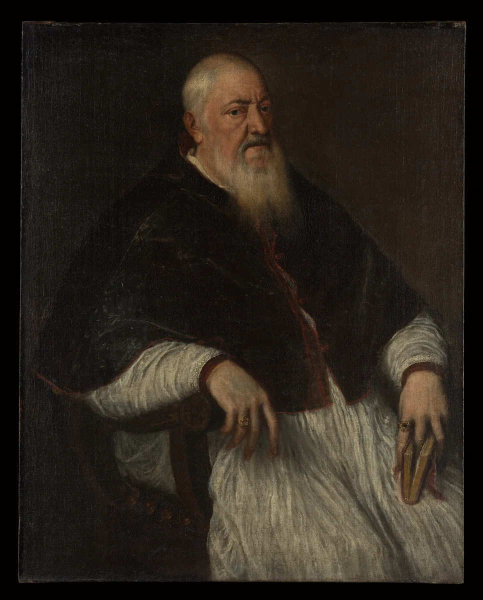 Filippo Archinto (born about 1500, died 1558), Archbishop of Milan by Titian, painting, 1554-1556