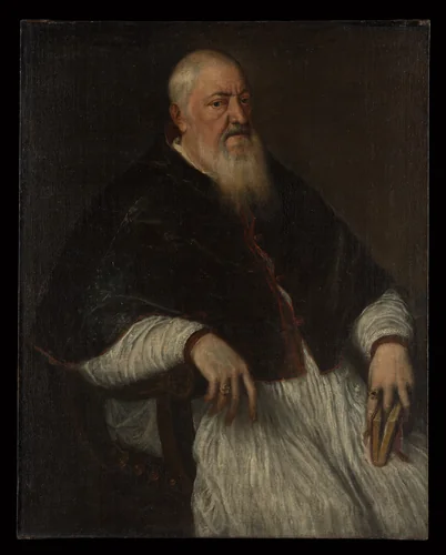 Filippo Archinto (born about 1500, died 1558), Archbishop of Milan by Titian, painting, 1554-1556