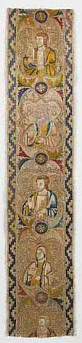 Band from an Orphrey by Italy, Florence, textile, 1360-1369