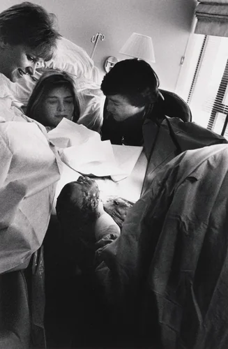 Rhea, Echo, Twack Jack, and the Baby by Jim Goldberg, photograph, 1991