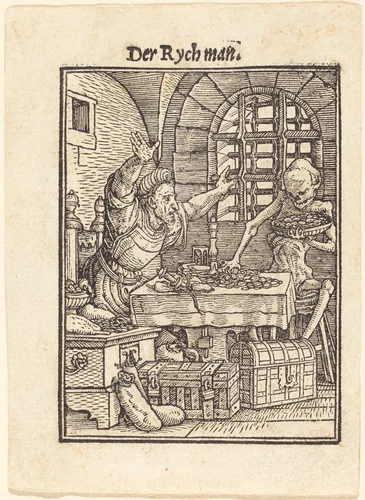 Der Rychman (The Rich Man) by Hans Lützelburger, print, 1521-1531