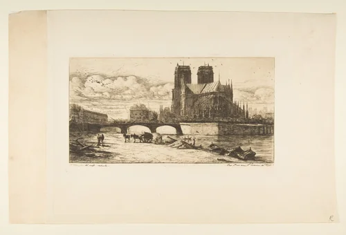 The Apse of Notre-Dame, Paris by Charles Meryon, print, 1854