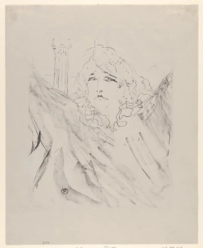 Sarah Bernhardt by Henri de Toulouse-Lautrec, print, 1898