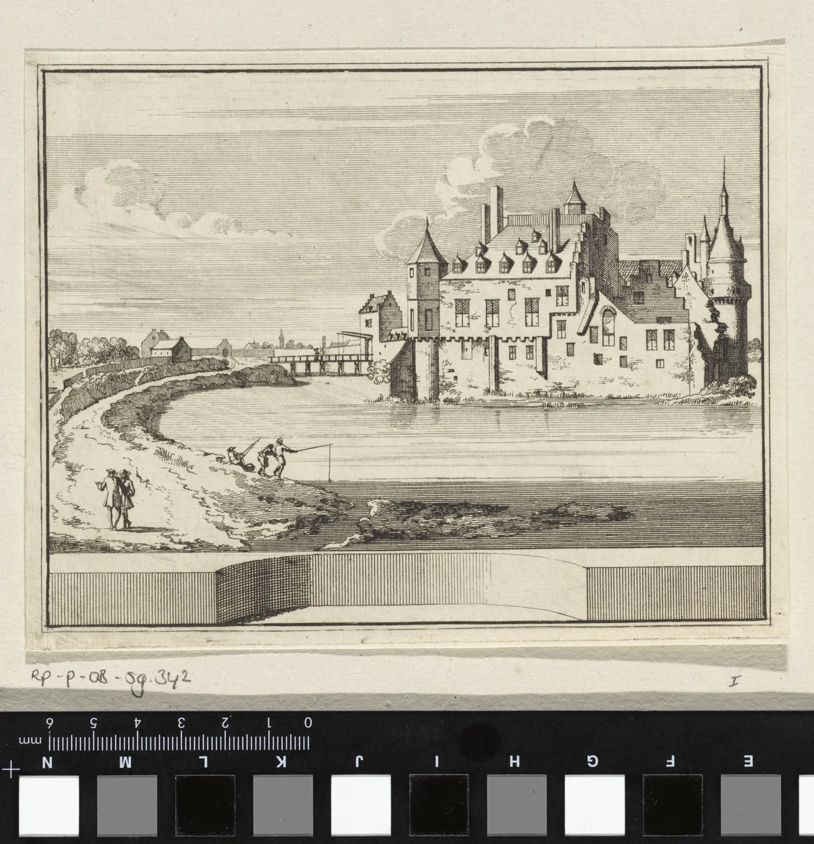 Gezicht op kasteel Duurstede te Wijk bij Duurstede by Jacobus Schijnvoet, print, 1711-1774