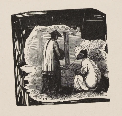 Furrier / Pipe Smoker by Virginia Granbery, print, 1852-1862