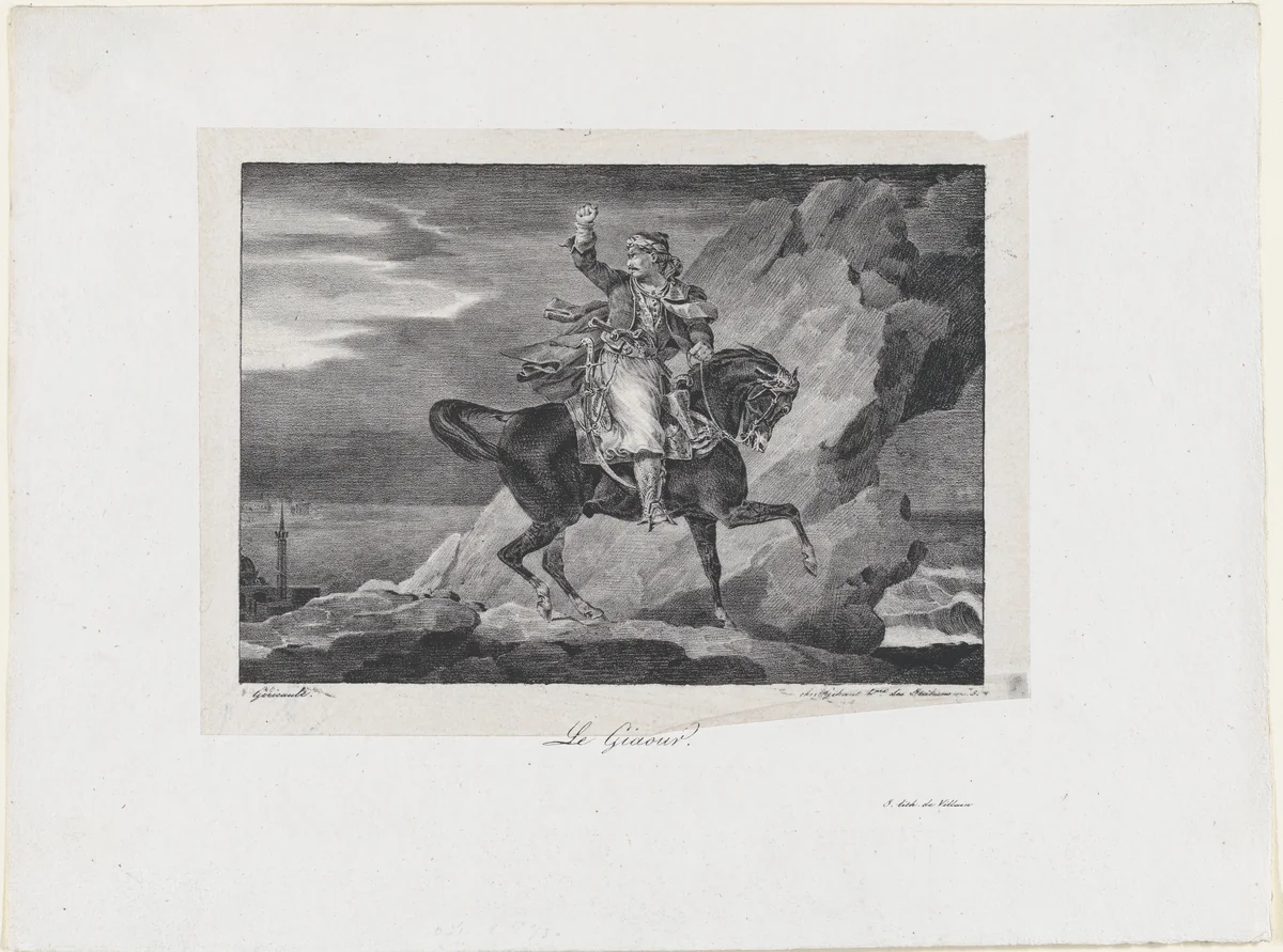 The Giaour by Théodore Gericault, print, 1820