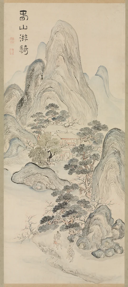 Spring Landscape by Ike Taiga, painting, 1740-1776