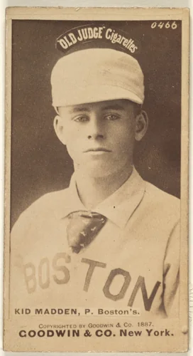 Kid Madden, Pitcher, Boston, from the Old Judge series (N172) for Old Judge Cigarettes by Goodwin & Company, photograph, 1887