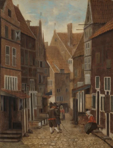 View of a Town by Jacob Vrel, painting, 1654-1662
