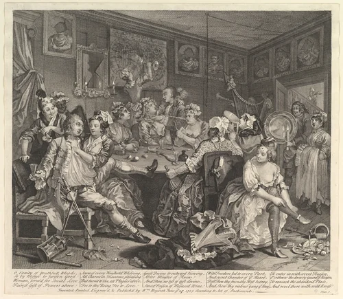 A Rake's Progress, Plate 3 by William Hogarth, print, 1735