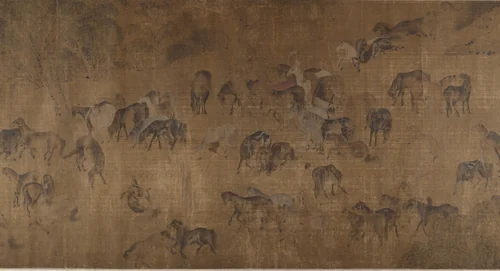The Hundred Horses by Unidentified Artist, painting, 1368-1644