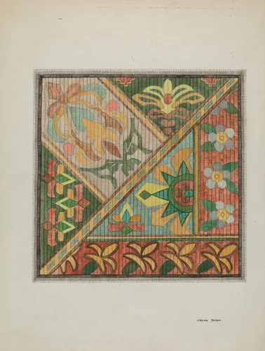 Sofa - Pillow Top by Virginia Bufano, index of american design, 1937