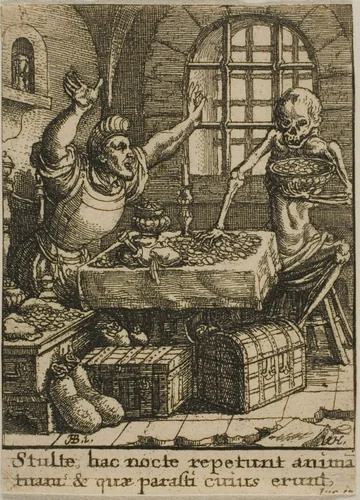The Rich Man and Death by Wenceslaus Hollar
Hans Holbein the younger, print, 1651