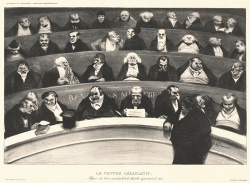 Le Ventre Législatif (The Legislative Belly) by Honoré Daumier, print, 1843
