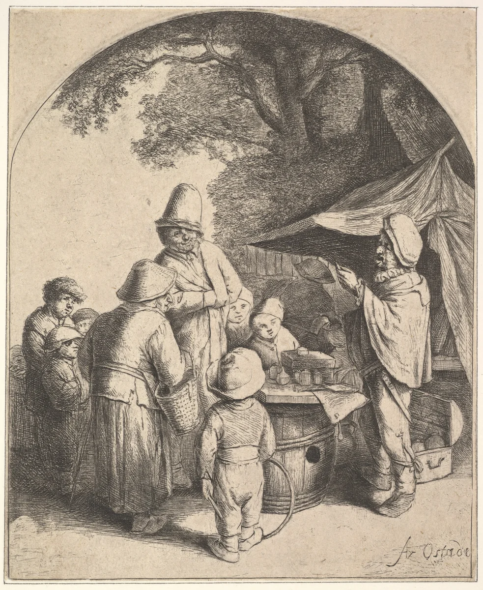 The Quack by Adriaen van Ostade, print, 1610-1685