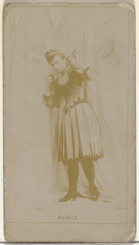 Miss Manola, from the Actors and Actresses series (N145-8) issued by Duke Sons & Co. to promote Duke Cigarettes by W. Duke, Sons & Co., photograph, 1890-1895
