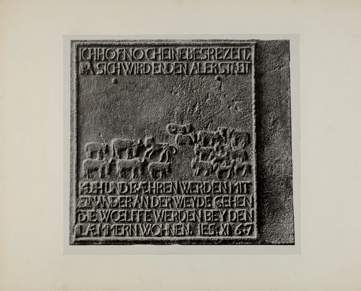 Pa. German Stove Plate by Charles Von Urban, index of american design, 1942