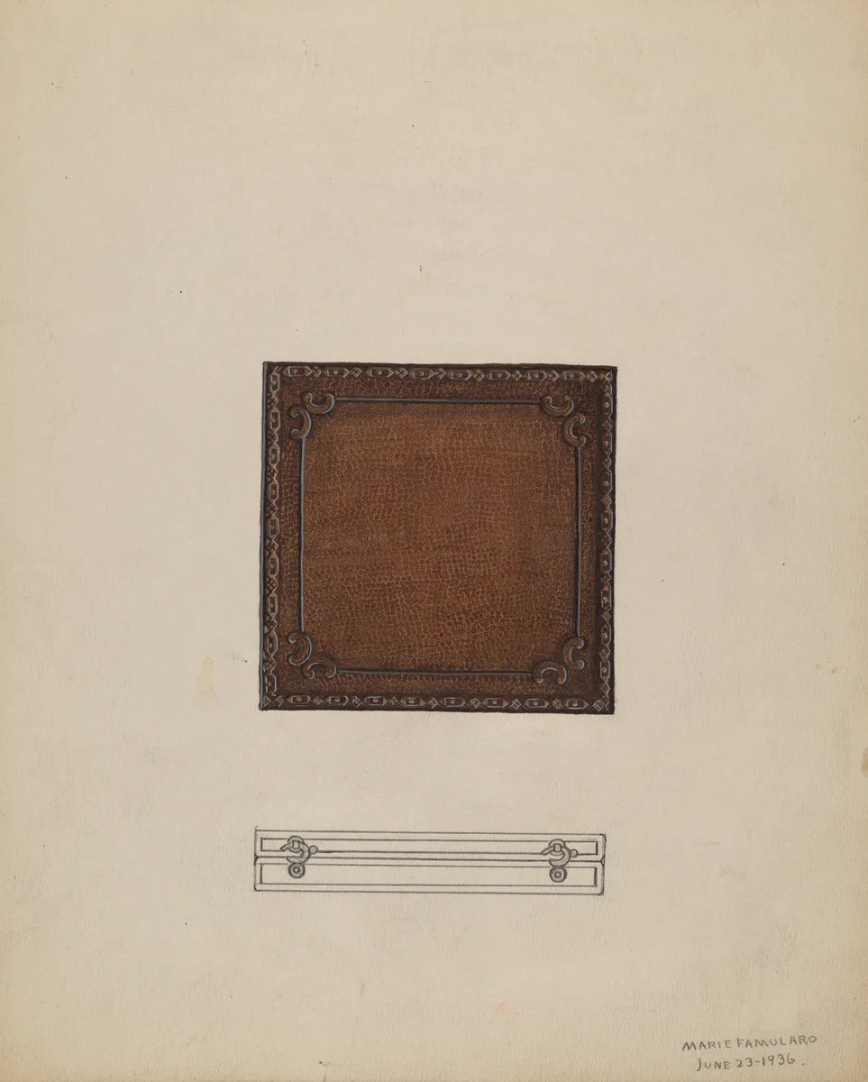 Leather Medal Case by Marie Famularo, index of american design, 1936