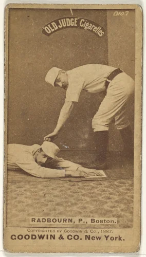 Radbourn, Pitcher, Boston, from the Old Judge series (N172) for Old Judge Cigarettes by Goodwin & Company, photograph, 1887