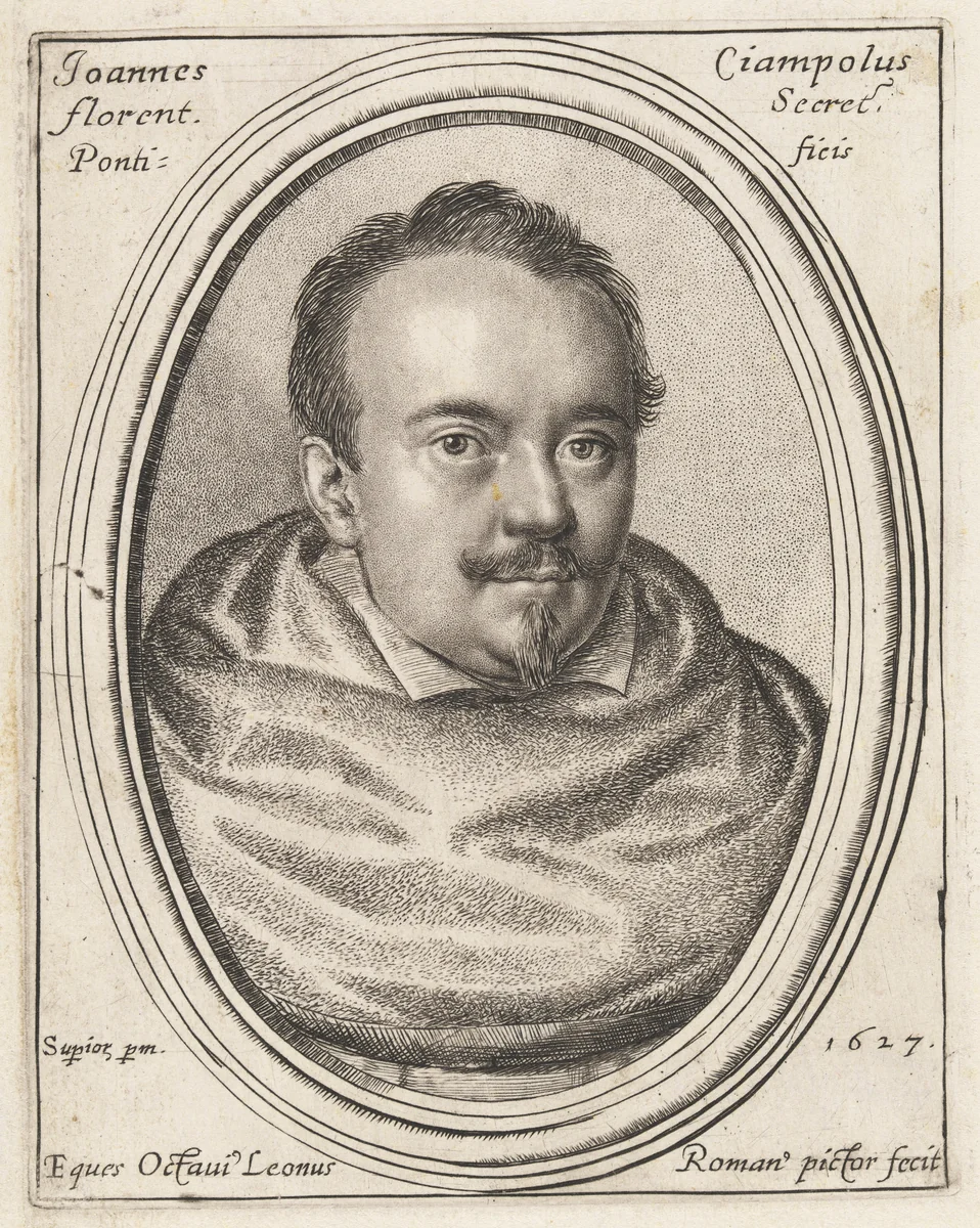 Giovanni Ciampoli, Papal Secretary by Ottavio Leoni, print, 1627