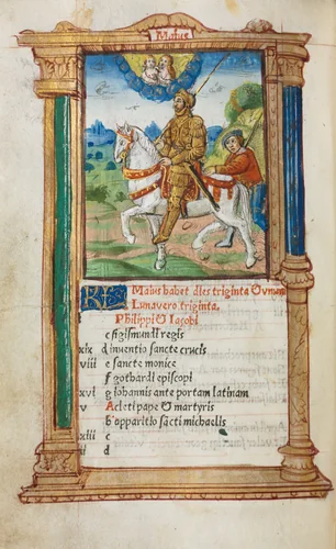 Printed Book of Hours (Use of Rome): fol. 6v, May calendar illustration by Guillaume Le Rouge, book, 1510