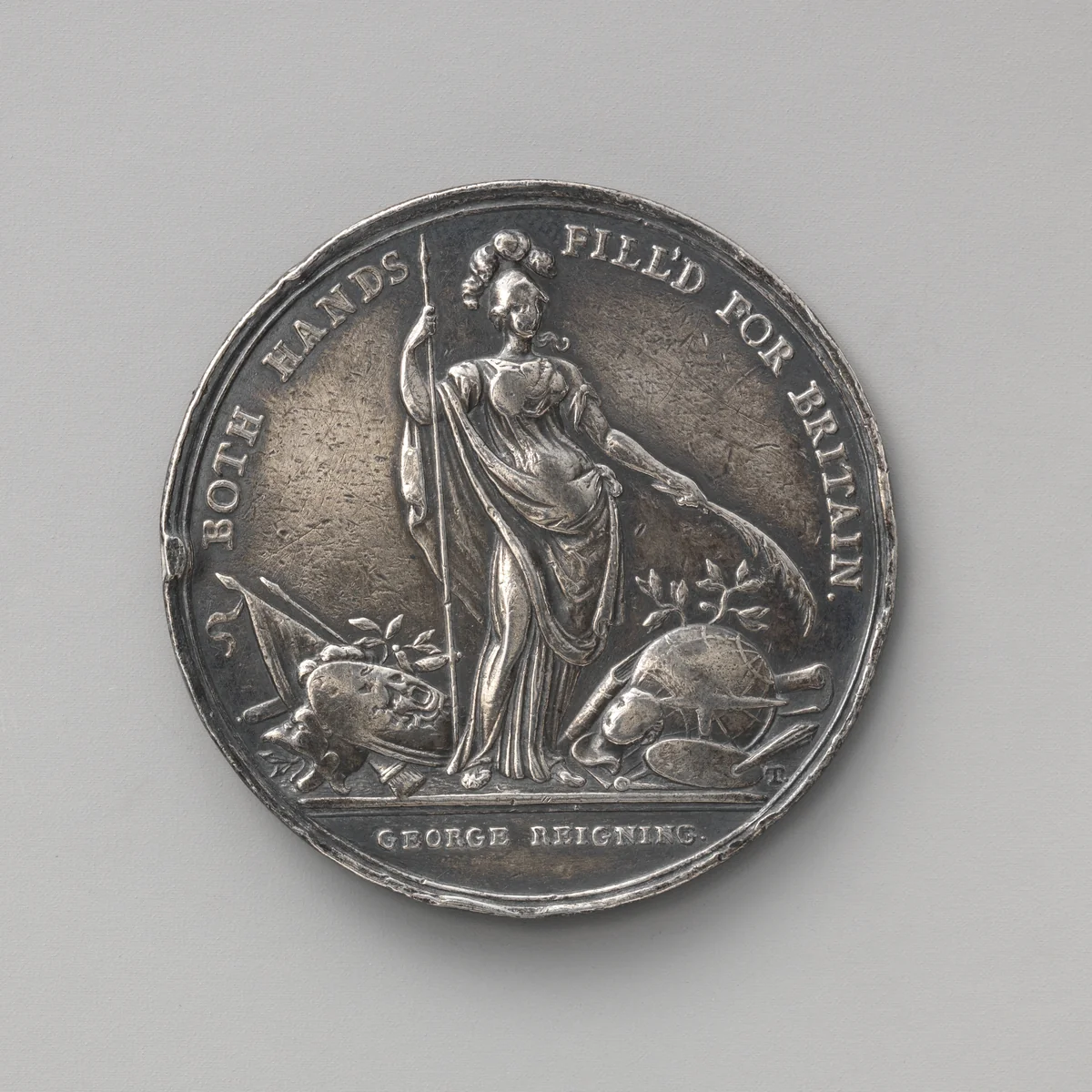 Jernegan's Lottery Medal by John Sigismund Tanner, metalwork, 1736