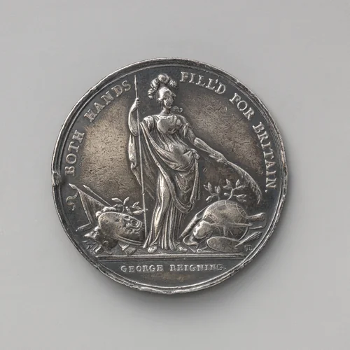 Jernegan's Lottery Medal by John Sigismund Tanner, metalwork, 1736