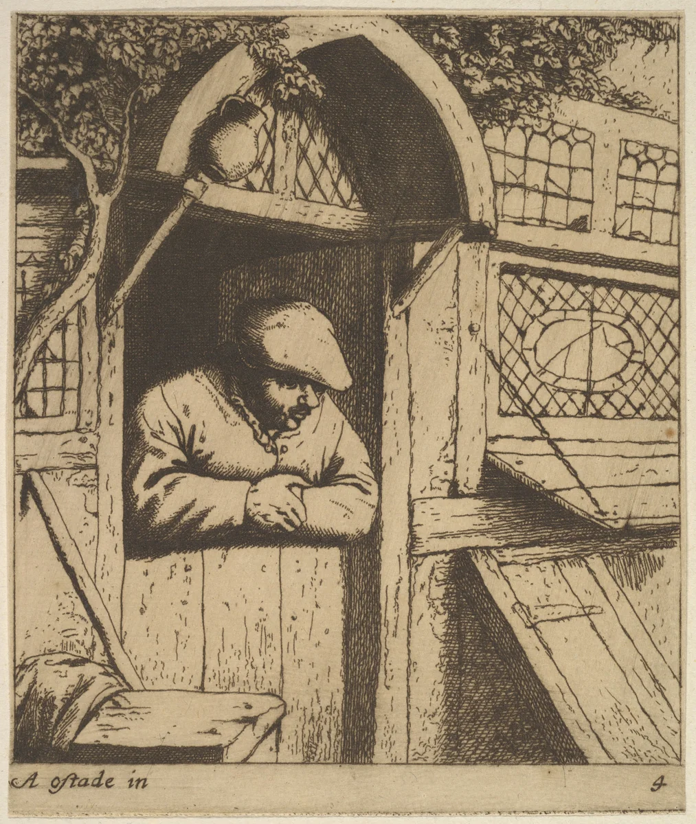 Peasant by Adriaen van Ostade, print, 1610-1685