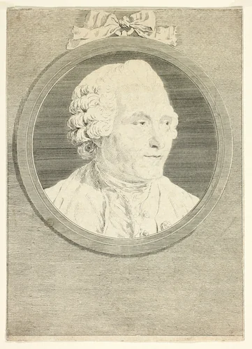 Portrait of Hubert Gravelot by Jean Massard, print, 1760-1822
